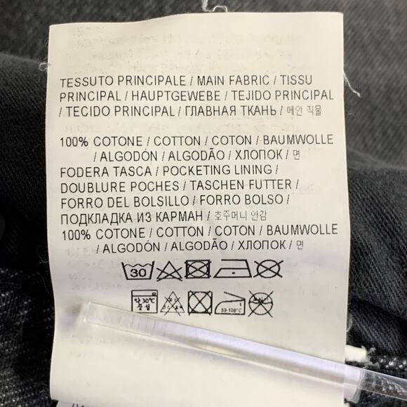 GOLDEN GOOSE Size M Grey Cotton Tapered Distressed Jeans - Picture 9 of 9